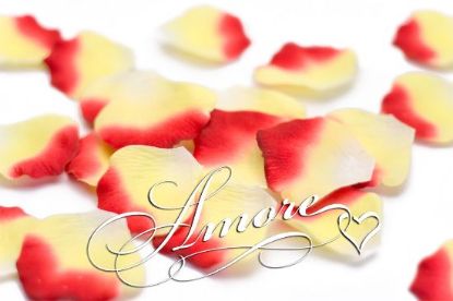 Picture of Athena (Yellow and Red) Silk Rose Petals